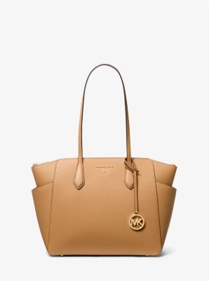 Marilyn Medium Saffiano Leather Tote Bag in PALE PEANUT | Michael Kors