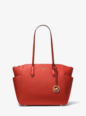 Marilyn Medium Saffiano Leather Tote Bag in BR TERRACTTA | Michael Kors