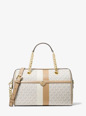 Marilyn Medium Logo Stripe Satchel