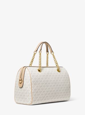 Marilyn Medium Logo Stripe Satchel