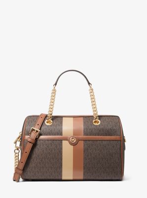 Blaire Medium Logo Stripe Satchel