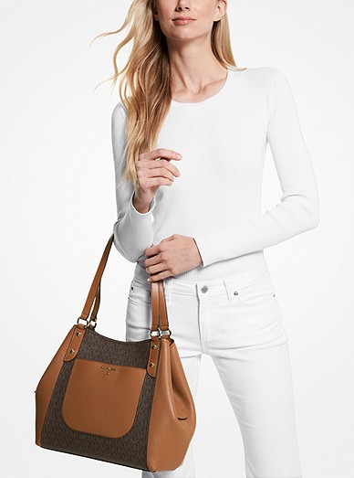Molly Large Logo And Leather Tote Bag | Michael Kors