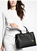 Edith Large Saffiano Leather Satchel image number 2