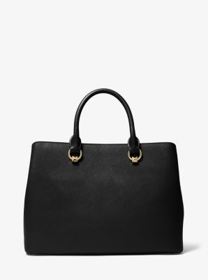 MICHAEL KORS Edith Small Saffiano Leather Satchel in Sun