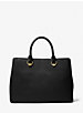 Edith Large Saffiano Leather Satchel image number 3