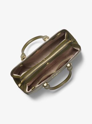 Edith Large Saffiano Leather Satchel