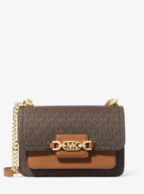 Michael Kors Heather Large Shoulder Bag in Brown/Acorn