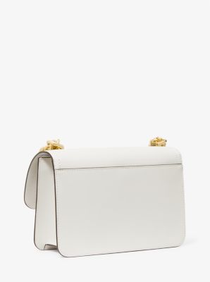 Michael Kors Outlet: Michael bag in grained leather - White