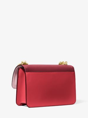 Borsa a spalla Heather grande in pelle color block image number 2