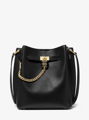 Michael Kors Hamilton Black Leather w/ Silver Handbag Review 