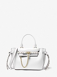 Hamilton Legacy Small Studded Leather Belted Satchel - OPTIC WHITE - 30S2G9HS1L