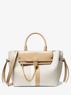 Hamilton Legacy Large Logo Stripe Belted Satchel | Michael Kors Canada