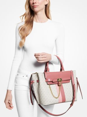 Hamilton Legacy Large Logo Stripe Belted Satchel image number 2