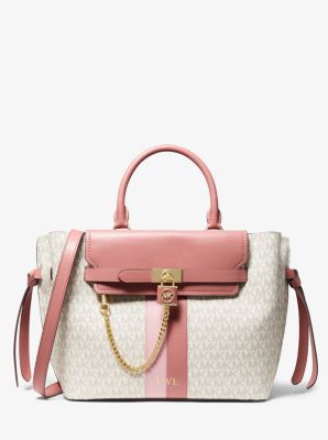 Hamilton Legacy Large Logo Stripe Belted Satchel image number 4