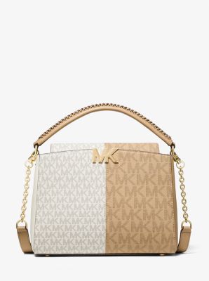 Karlie Medium Two-Tone Graphic Logo Satchel image number 0