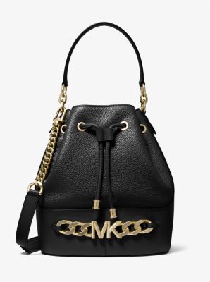 Michael kors pebbled leather bucket clearance bag