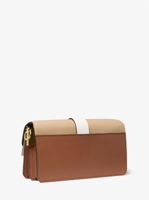 Greenwich Extra-Small Color-Block Saffiano Leather Satchel