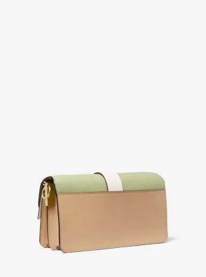 Greenwich Medium Color-Block Saffiano Leather Shoulder Bag