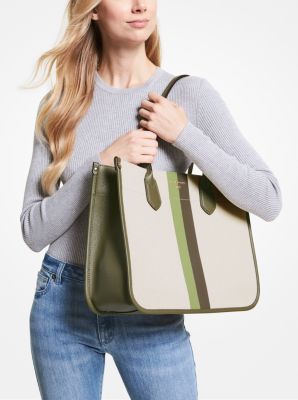 Heidi Large Stripe Canvas Tote Bag