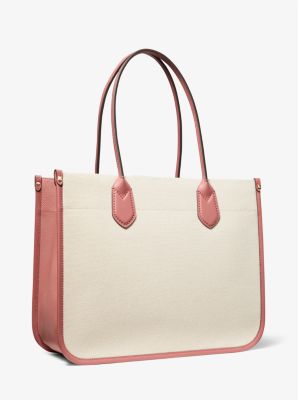 MICHAEL KORS: Heidi Michael bag in monogram canvas - Pink