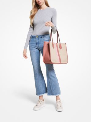 Heidi Large Stripe Canvas Tote Bag