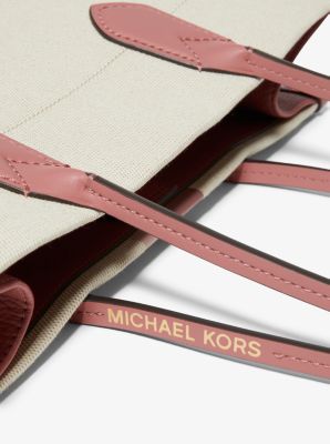 Michael Kors Heidi Large Stripe Canvas Tote Bag