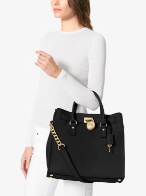 Michael kors hamilton large on sale black