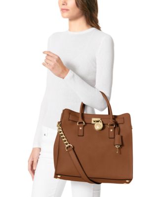 Michael kors hamilton large saffiano leather top tote