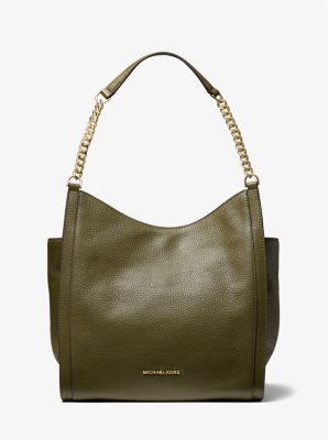 perry suede triple compartment tote