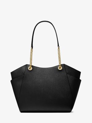 MICHAEL KORS Jet Set Travel Large Saffiano Leather Tote Black