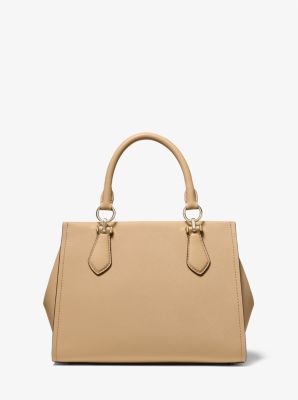 MICHAEL KORS MD MARILYN SATCHEL BAG IN SAFFIANO LEATHER Woman Camel