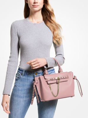  Michael Kors Hamilton Legacy Small Leather Belted Satchel (Soft  Pink) : Clothing, Shoes & Jewelry