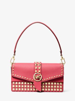 MICHAEL Michael Kors Greenwich Medium Studded Leather Shoulder Bag