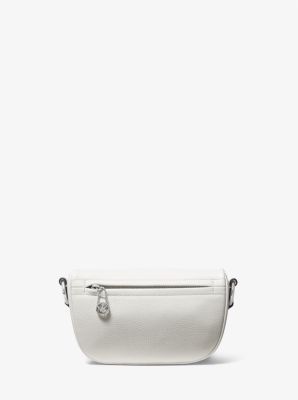 Michael Kors Jet Set Small Pebbled Leather Double-Zip Camera Bag - Optic White