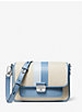 Bradshaw Medium Striped Canvas and Faux Leather Messenger Bag image number 0