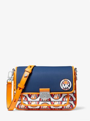 MK X ellesse Bradshaw Printed Canvas and Scuba Messenger Bag