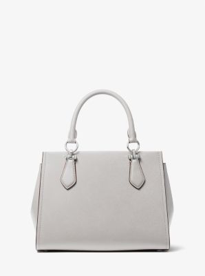 Grey leather satchel hotsell