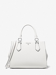 Marilyn Medium Saffiano Leather Satchel - OPTIC WHITE - 30S2S6AS2L