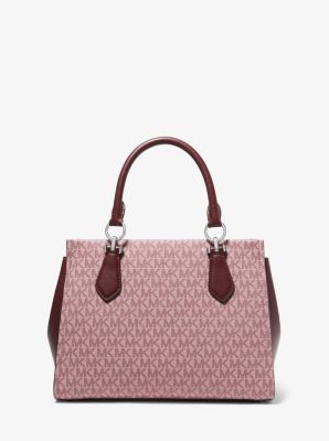 Michael Kors Marilyn Signature Logo Print Medium Satchel Bag