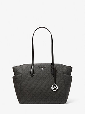 Michaelkors Marilyn Medium Logo Tote Bag,BLACK