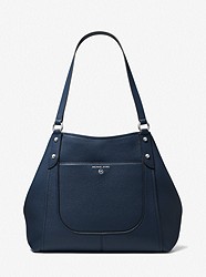 Molly Large Pebbled Leather Tote Bag - NAVY - 30S2S6ME3L