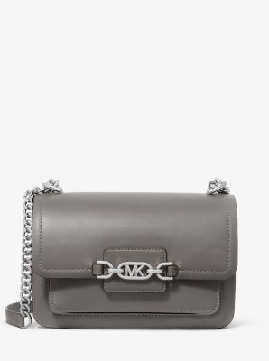 Borsa a spalla Heather grande in pelle in GRIGIO M&Eacute;LANGE | Michael Kors