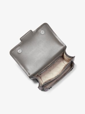 Borsa a spalla Heather grande in pelle in GRIGIO M&Eacute;LANGE | Michael Kors