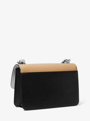 Michael Kors Heather Two-Tone Shoulder Bag - Black