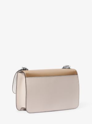 Heather Large Color-Block Leather Shoulder Bag | Michael