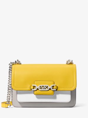 Heather Large Color-Block Leather Shoulder Bag