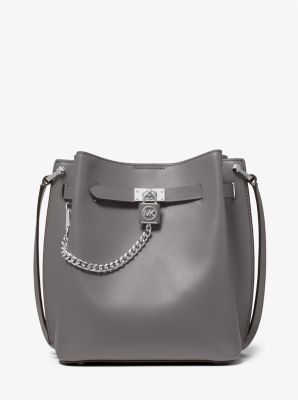 Michael Kors Hamilton Black Leather w/ Silver Handbag Review 