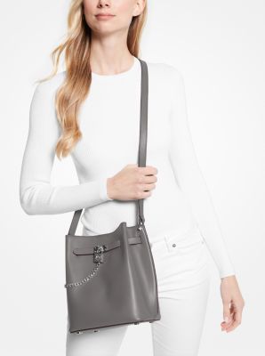 Michael Michael Kors Black Saffiano Leather Mini Hamilton Shoulder Bag