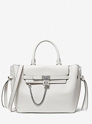 Hamilton Legacy Large Leather Belted Satchel - OPTIC WHITE - 30S2S9HS7L