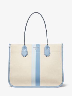 Heidi Large Stripe Canvas Tote Bag | Michael Kors